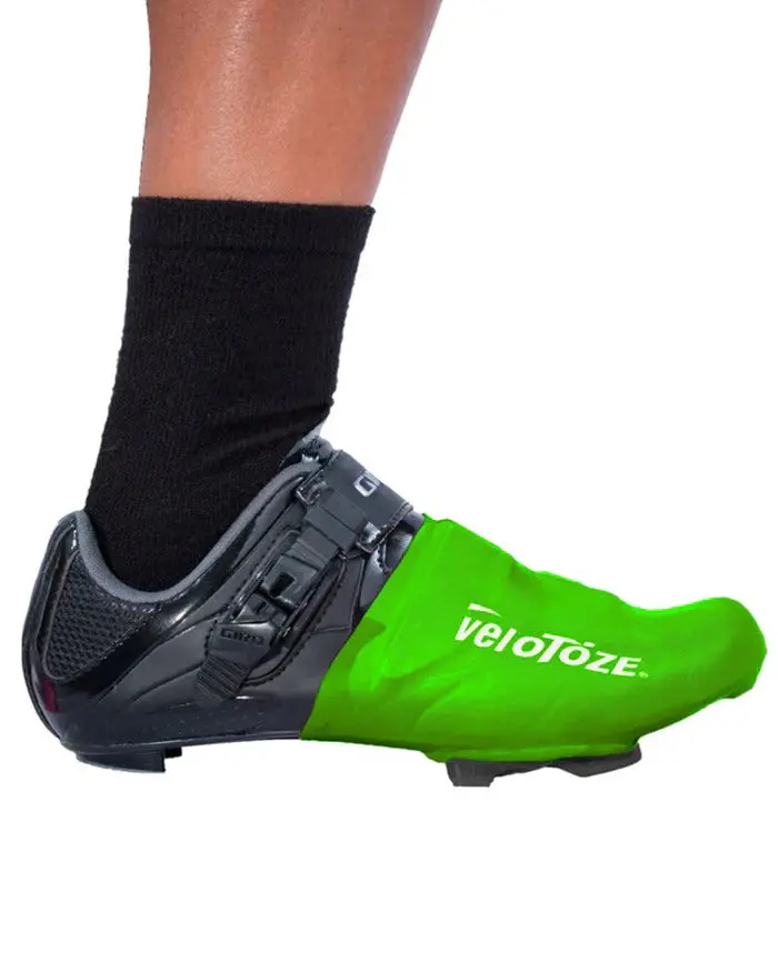 Velotoze Toe Covers - Road - Viz Green 1