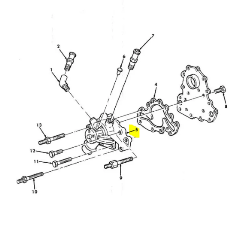 Water Pump For 6.5L Turbo Engine Fits Humvee 2