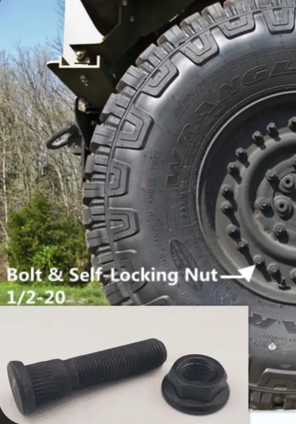 Wheel Assembly Bolt Only - For Use With Flanged Nut 3