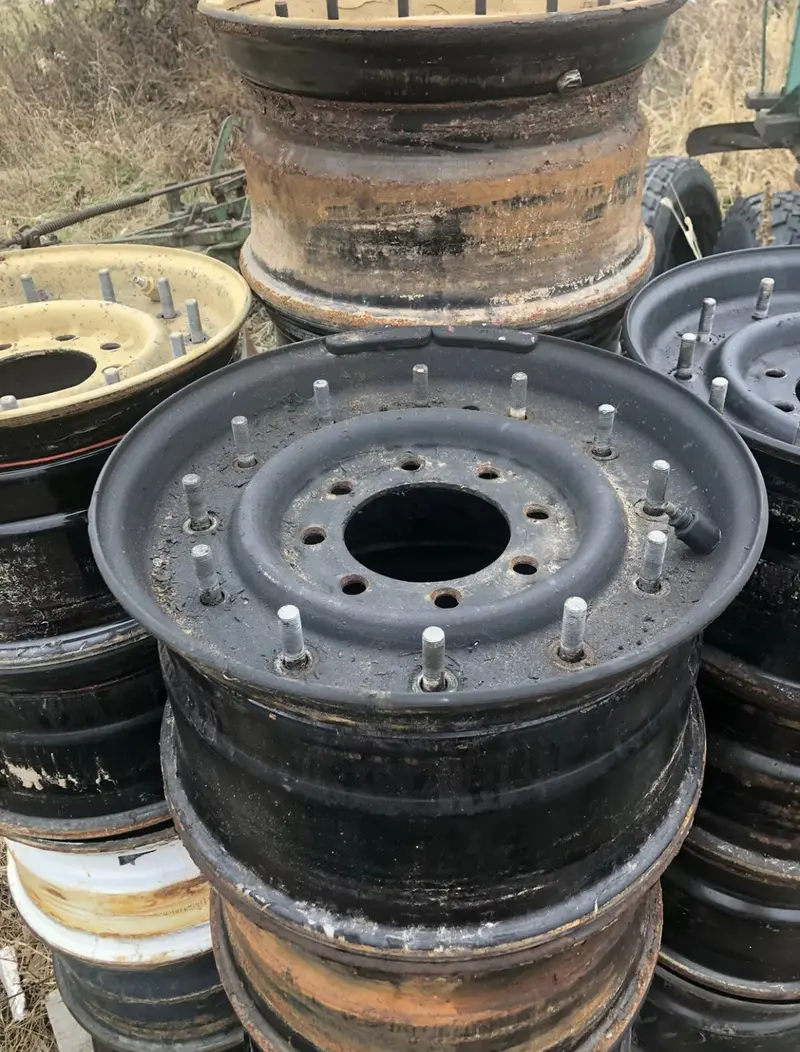 Wheel - Used- 2 Part Rim - 12 Bolt (No Alignment Hole) 16.5” 8 Lug Fits Military Humvee 2