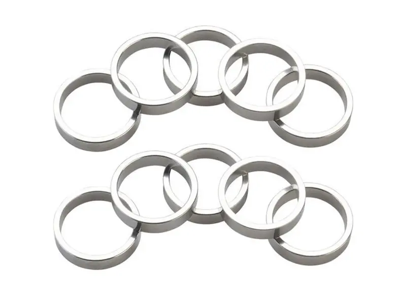 Wheels Manufacturing Aluminum Headset Spacer - 1.1/8" X 5Mm - Bag Of 10 - Silver 1