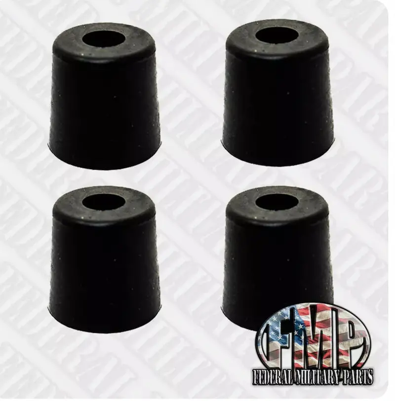 Window Rubber Bumper Stop - 4 Pack - For Hard X-Door Military Humvee M998 Hard Door 1