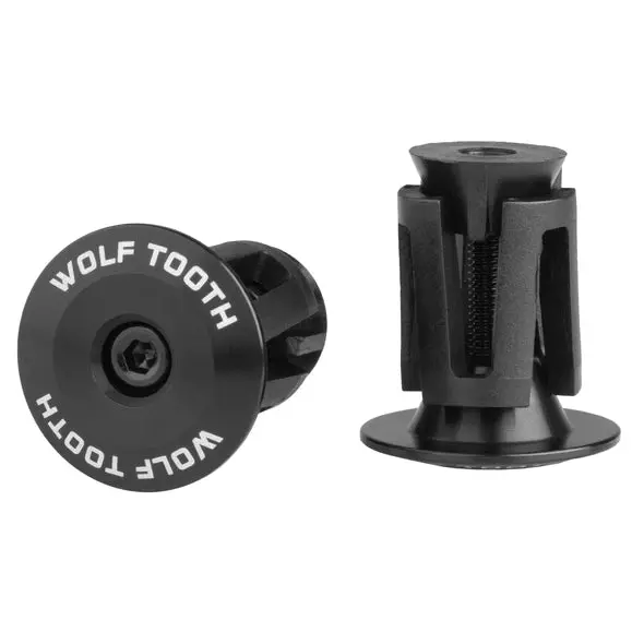 Wolf Tooth Components Alloy Bar End Plugs - Black 1