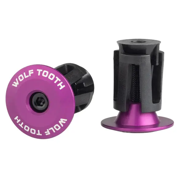Wolf Tooth Components Alloy Bar End Plugs - Purple 1
