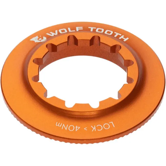 Wolf Tooth Components Centerlock Rotor Lockring - Internal Splined - Orange 1