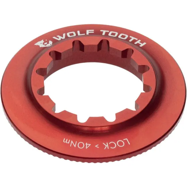 Wolf Tooth Components Centerlock Rotor Lockring - Internal Splined - Red 1