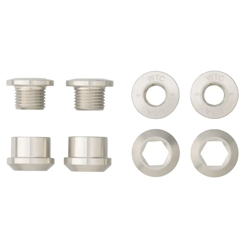 Wolf Tooth Components Chainring Bolt & Nut Set - 6Mm - Silver 1
