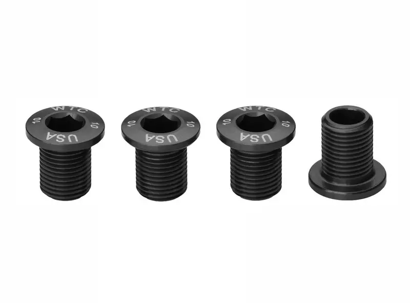 Wolf Tooth Components Chainring Bolt Set - M8 Threaded Direct - Black 1