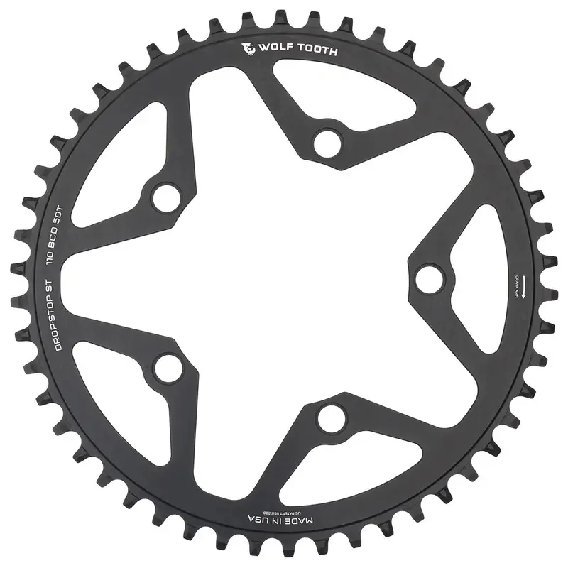 Wolf Tooth Components Drop-Stop St 110 Bcd Gravel/Cx/Road Chainring - Black 3