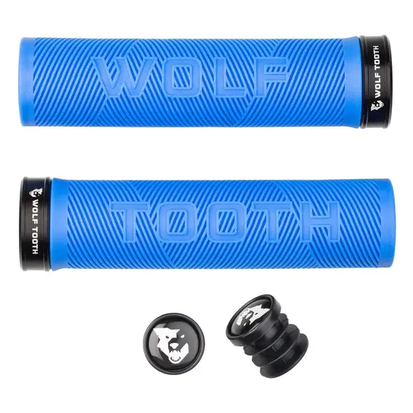 Wolf Tooth Components Echo Lock-On Mtb Grips – Blue 1