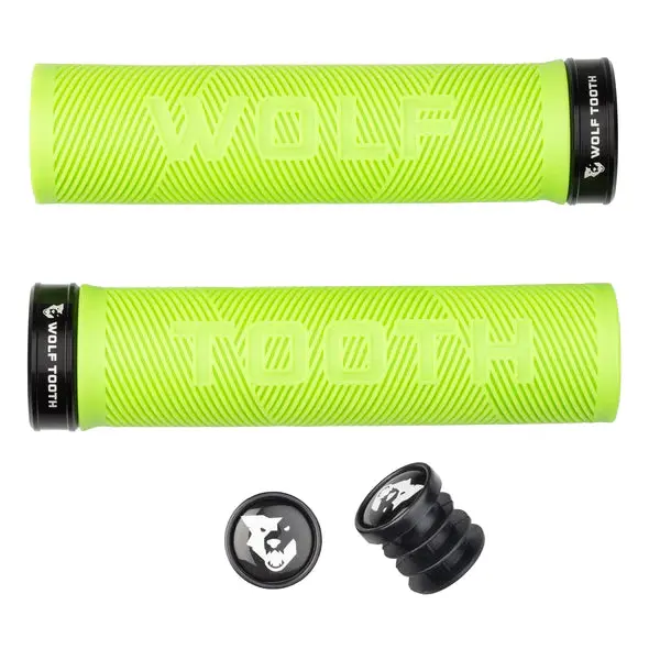 Wolf Tooth Components Echo Lock-On Mtb Grips – Green 1