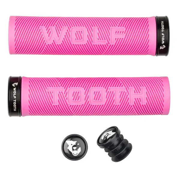Wolf Tooth Components Echo Lock-On Mtb Grips – Pink 1