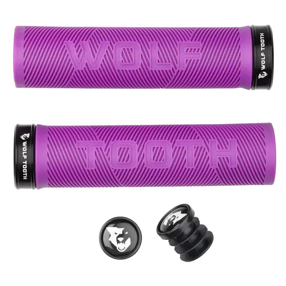 Wolf Tooth Components Echo Lock-On Mtb Grips – Purple 1