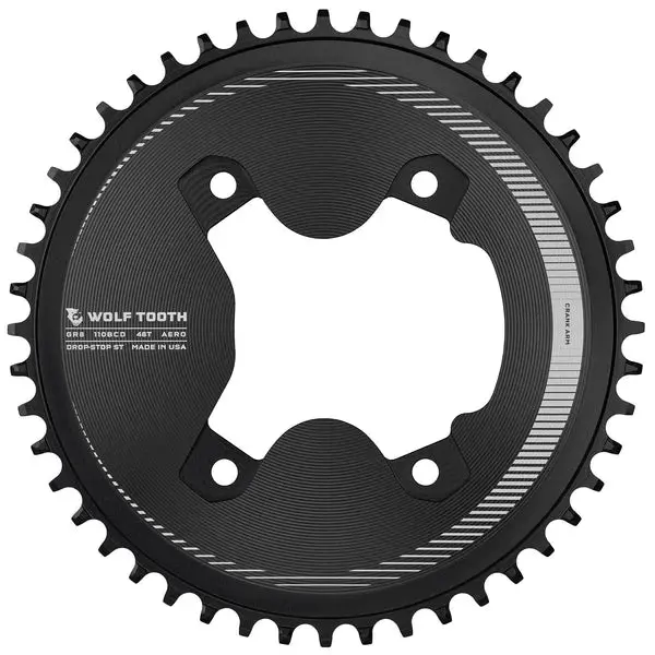 Wolf Tooth Components Grx Asymmetric 4 Bolt Aero Road Chainring - Black 2