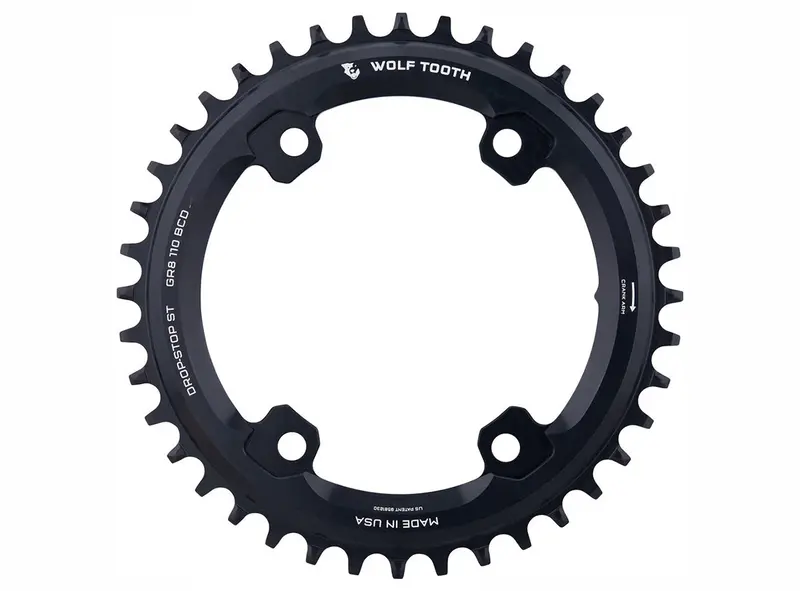 Wolf Tooth Components Grx Asymmetric 4 Bolt Road Chainring - Black 1
