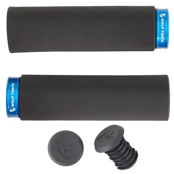 Wolf Tooth Components Lock-On Fat Paw Grip - Black-Blue 1