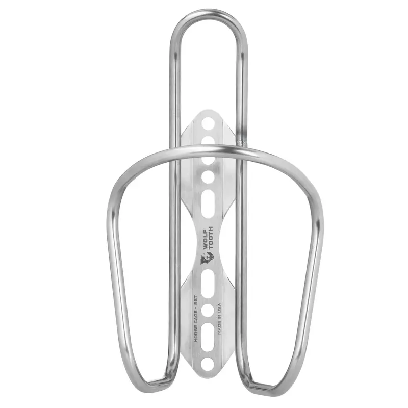 Wolf Tooth Components Morse Water Bottle Cage - Stainless Steel - Each 1