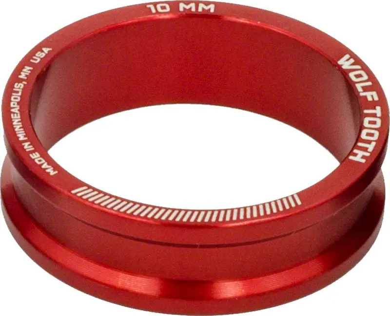 Wolf Tooth Components Precision Headset Spacers - Red - 5 Pack 1