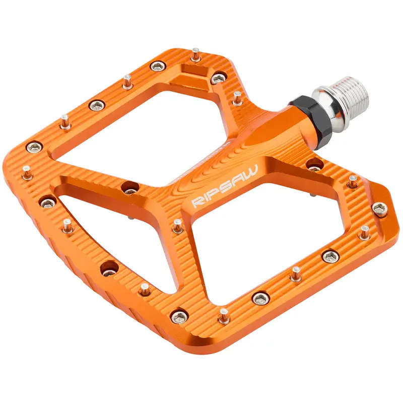 Wolf Tooth Components Ripsaw Aluminum Flat Pedals - Orange 1