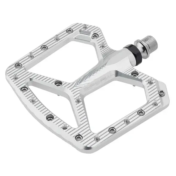 Wolf Tooth Components Ripsaw Aluminum Flat Pedals - Raw Silver 1