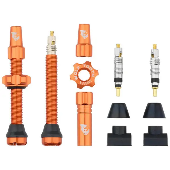 Wolf Tooth Components Tubeless Valve Stems - 44Mm - Orange 1