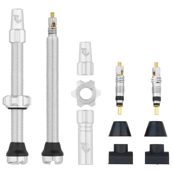 Wolf Tooth Components Tubeless Valve Stems - 60Mm - Raw Silver 1