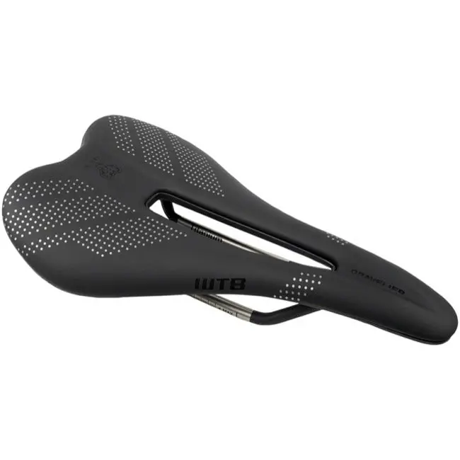 Wtb Gravelier Medium Fusion Form Saddle - Titanium Rail - Black 1
