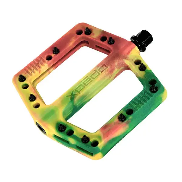 Xpedo Felix Flat Pedals - Rasta 1