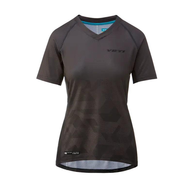 Yeti Enduro Short Sleeve Mtb Jersey - Womens - Obsidian Disruption 1