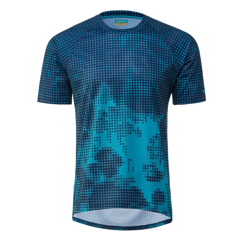 Yeti Longhorn Short Seeve Mtb Jersey - Turq Halftone 1
