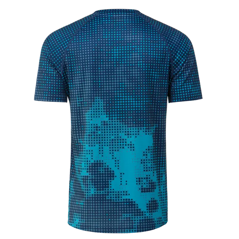 Yeti Longhorn Short Seeve Mtb Jersey - Turq Halftone 2