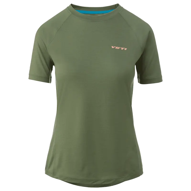 Yeti Monument Merino Short Sleeve Mtb Jersey - Womens - Olivine 1