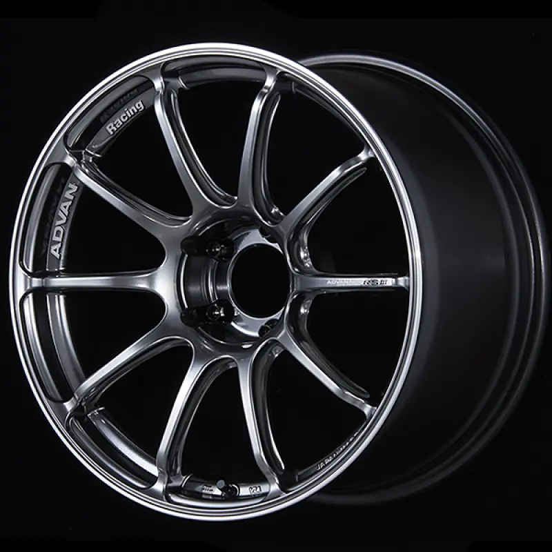 Advan Rsiii 19-Inch Hyper-Black Racing Wheel: 8.0-Inch Width, +45 Offset, 5X114.3 Bolt Pattern, 73Mm Center Bore 1