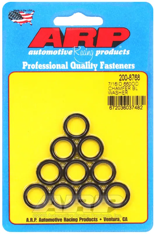 Arp 8740 Chrome Moly 7/16In X .660 X .120 Black Chamfer Washer - 10 Pack 1