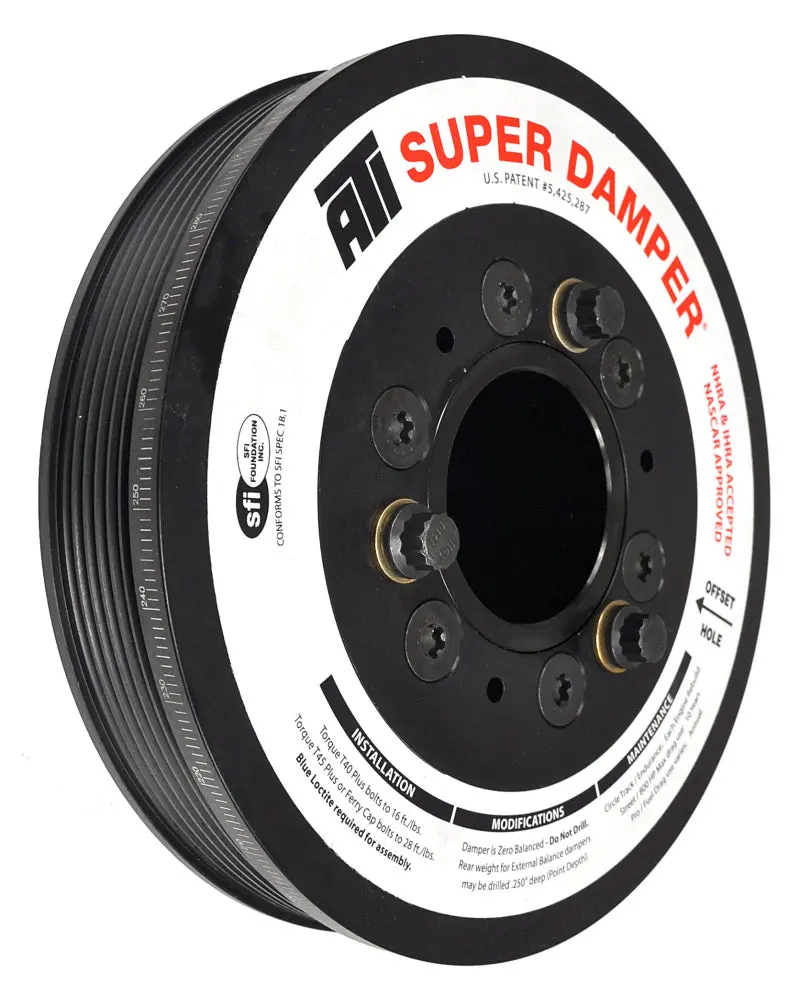 Ati Lightweight Aluminum Harmonic Damper – 7.48″, 6-Groove, Ls1/Ls2, F-Body & V-Body, No A/C 1