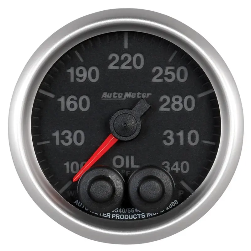 Autometer Elite Oil Temperature Gauge – 52Mm, 100–340°F, Peak Hold & Warning, Electronic Control 1