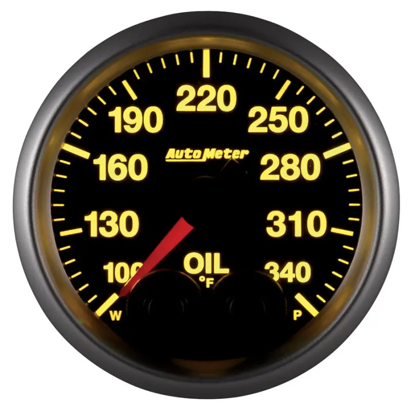 Autometer Elite Oil Temperature Gauge – 52Mm, 100–340°F, Peak Hold & Warning, Electronic Control 2