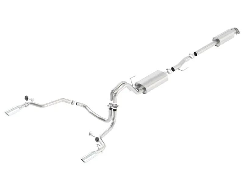 Borla Touring Single-Split Rear Exhaust System For 2015–2016 Ford F-150 (2.7L/3.5L V6 Or 5.0L V8, Extended Cab, Standard Bed) 1