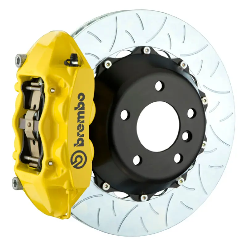 Brembo Gt Big Brake Kit For 2009–2016 Porsche Panamera (S/4S/Turbo) – Rear, 4-Piston Calipers, 380X28Mm Two-Piece Slotted Rotors (Yellow Finish) 1