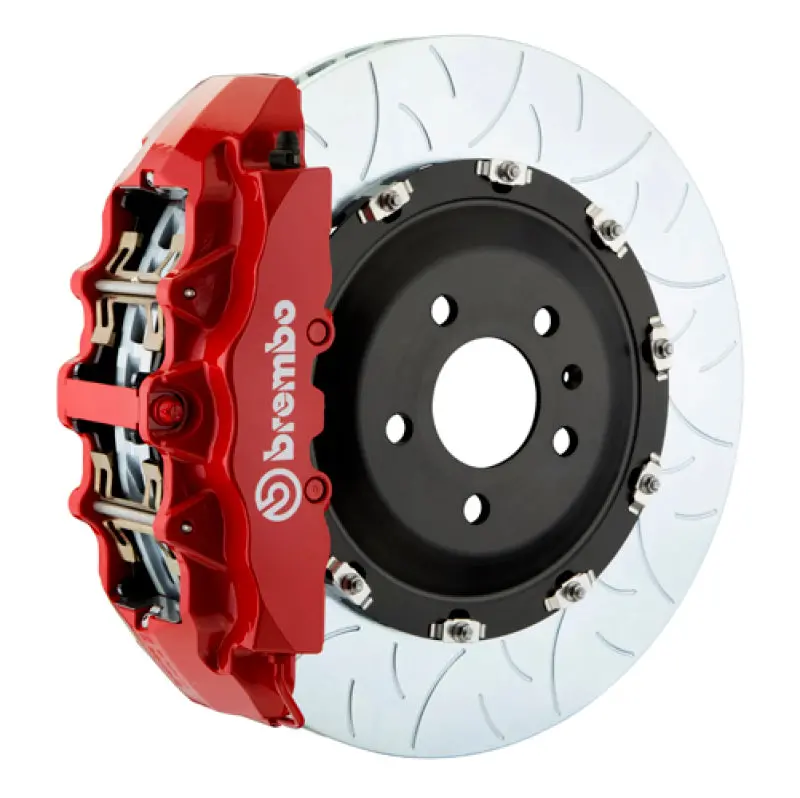 Brembo Gt Big Brake Kit For 2017–2020 Audi Rs3 Sedan – Front 6-Piston Calipers, 380X34Mm Slotted Two-Piece Rotors, Red Finish 1