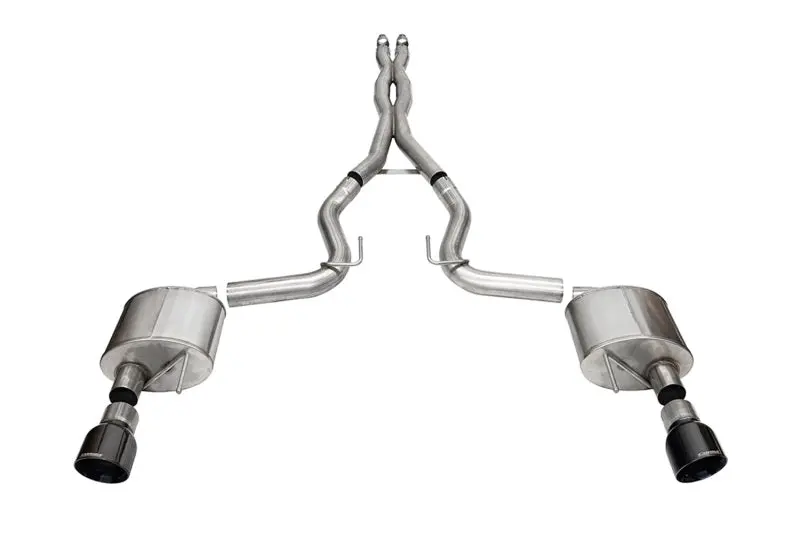 Corsa Xtreme Cat-Back Exhaust System For 2024 Ford Mustang Gt – 3.0" Dual Pipes, 4.5" Black Pvd Tips 1