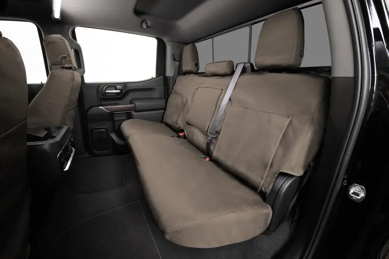 Covercraft 19-24 Dodge Ram Waterproof Polyester Seatsaver Custom Front Row Seat Covers - Taupe 1
