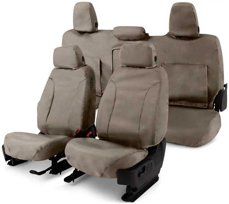 Covercraft 19-24 Dodge Ram Waterproof Polyester Seatsaver Custom Front Row Seat Covers - Taupe 2