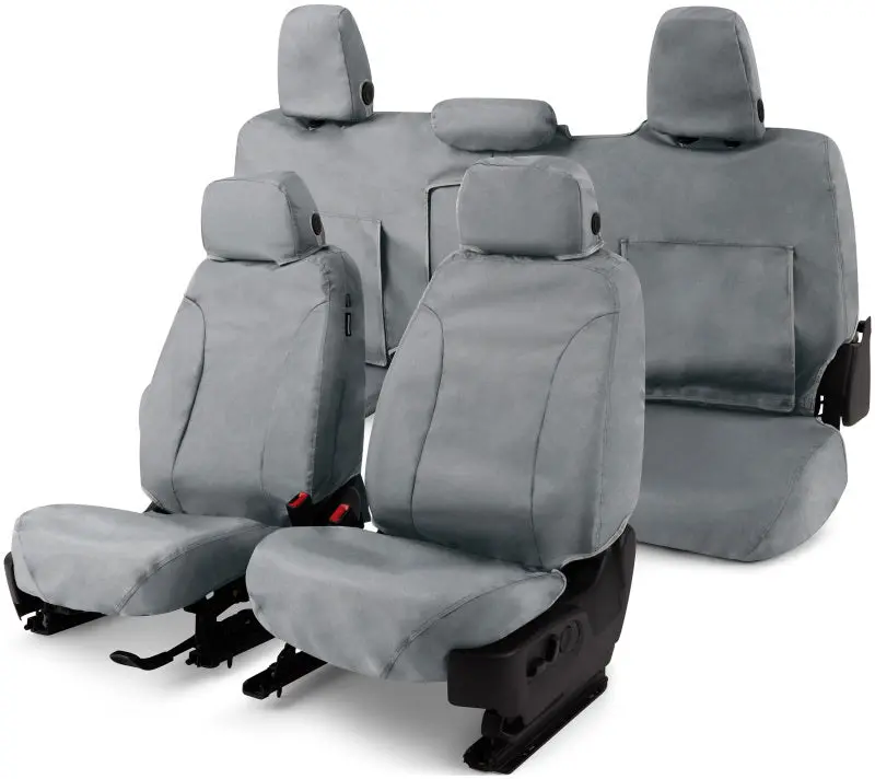 Covercraft Seatsaver Waterproof Front Row Seat Covers For 2018–2022 Chevrolet Traverse – Polyester, Grey 1