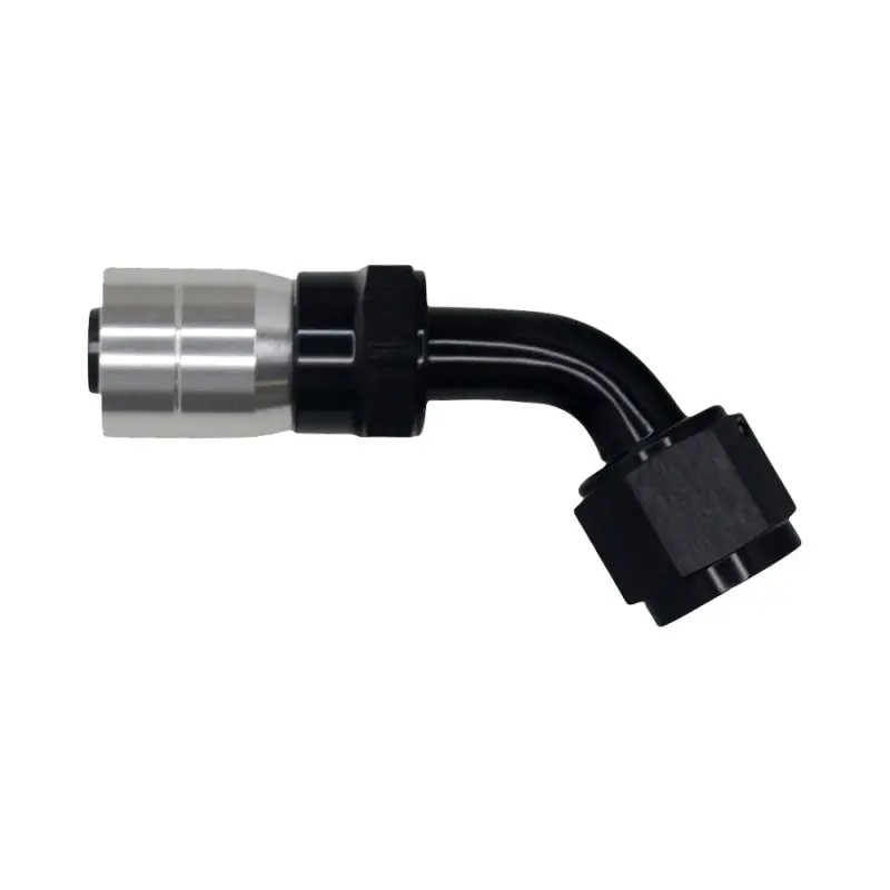 Deatschwerks 8 An Female Flare Swivel Fitting – 60° Crimp-Style, Matte Black Anodized 1