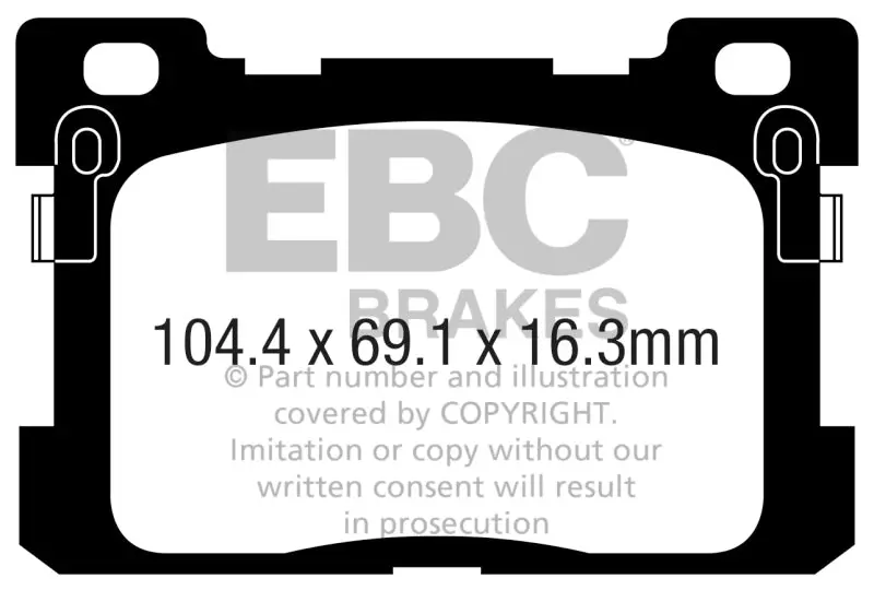 Ebc Greenstuff Rear Brake Pads For 2017+ Genesis G90 5.0L 2
