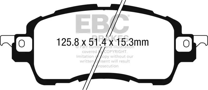 Ebc Ultimax2 Front Brake Pads For 2016 Scion Ia 1.5L 1