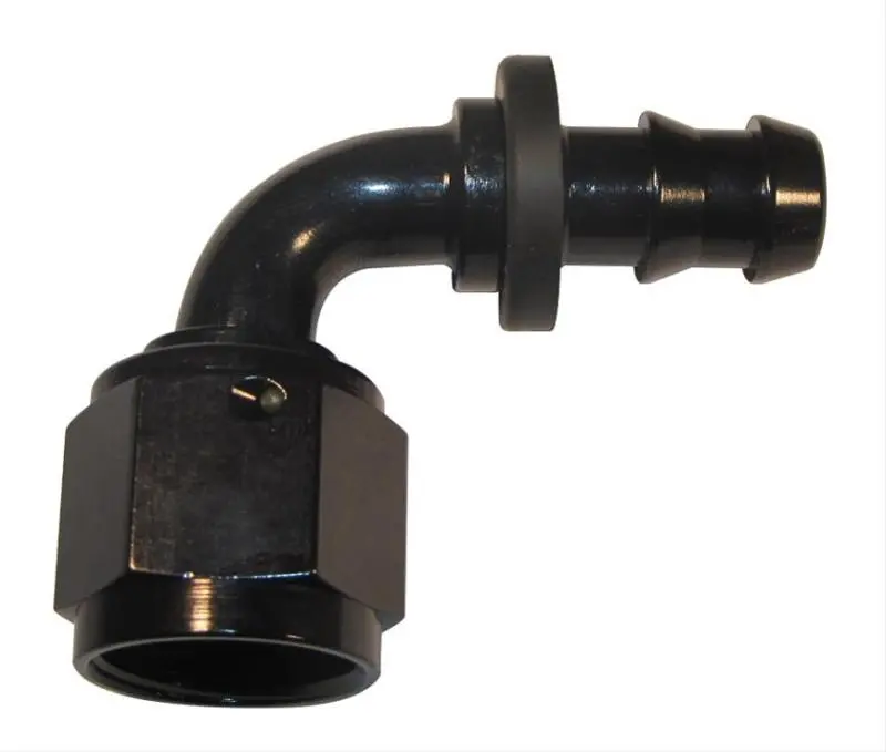 Fragola -10An To -8An 90° Push-Lite Hose End – Black Anodized, Ideal For Fuel Cell Upgrades 1