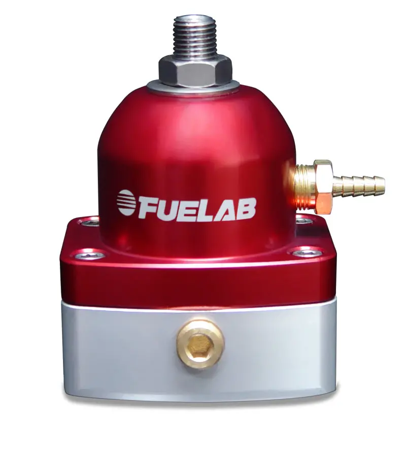 Fuelab 525 Tbi Adjustable Fuel Pressure Regulator – 10–25 Psi Range, Large Seat, -6An Inlet & Return, Red Finish 1
