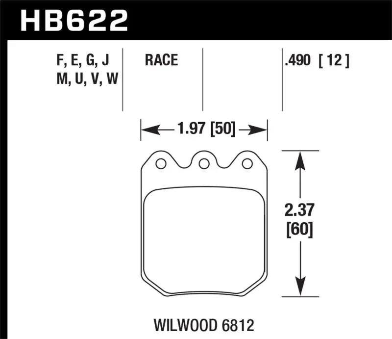Hawk Dtc-60 Race Rear Brake Pads For 2013–2015 Bmw Xdrive28I (2.0L) 1
